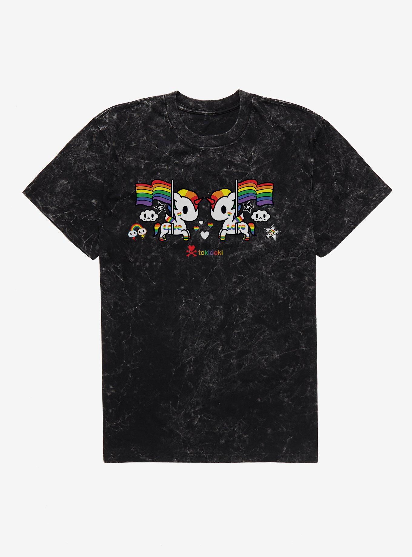 Tokidoki Unicorno Pride Icons Mineral Wash T-Shirt | Trending Graphic Tee For Fans