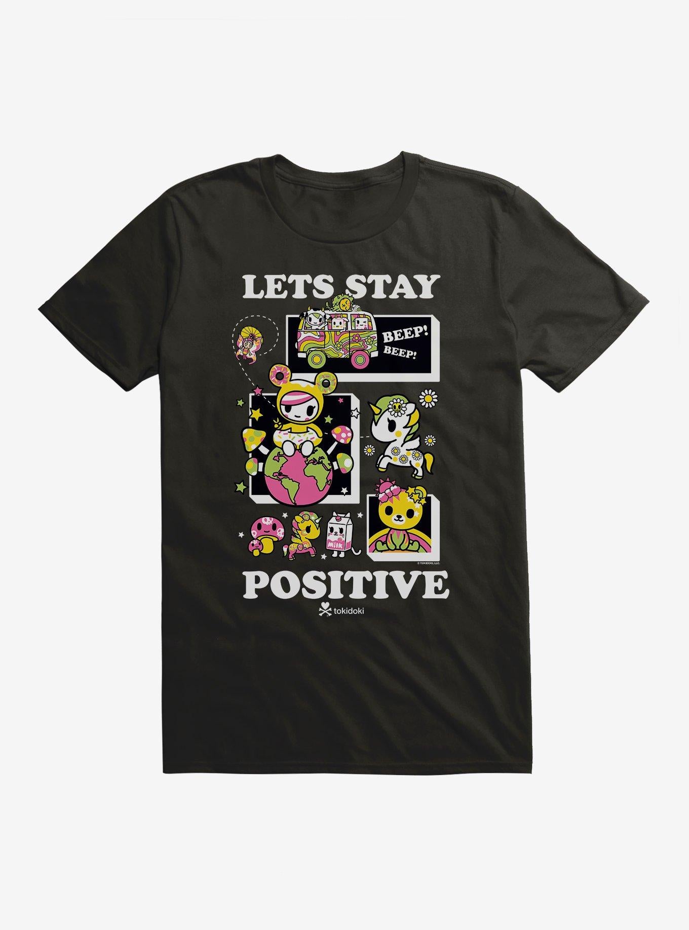 Tokidoki Lets Stay Positive T-Shirt | Trending Graphic Tee For Fans