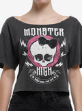 Monster High Skullette Off-The-Shoulder Girls T-Shirt | Trending Graphic Tee For Fans