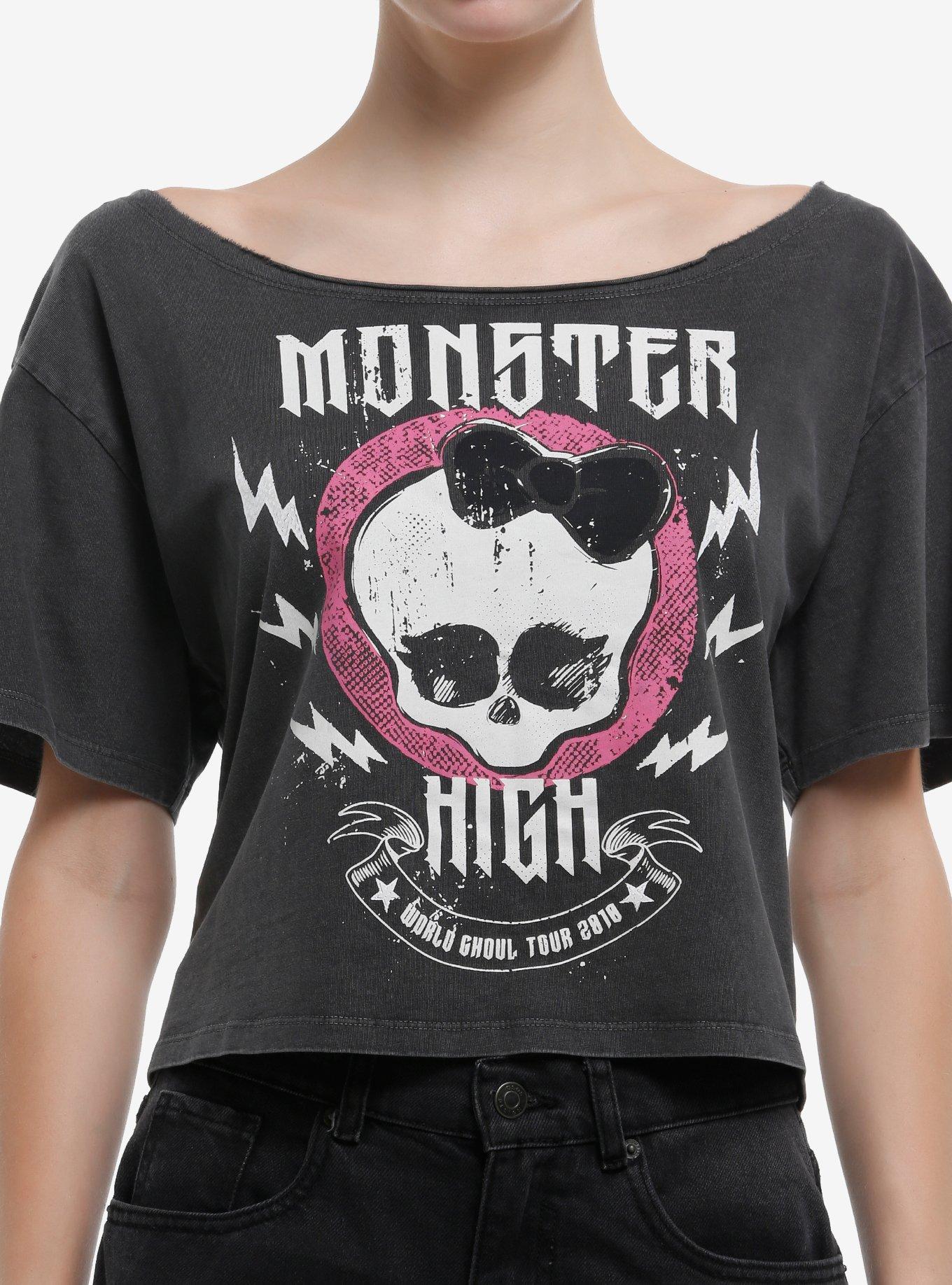 Monster High Skullette Off-The-Shoulder Girls T-Shirt | Trending Graphic Tee For Fans