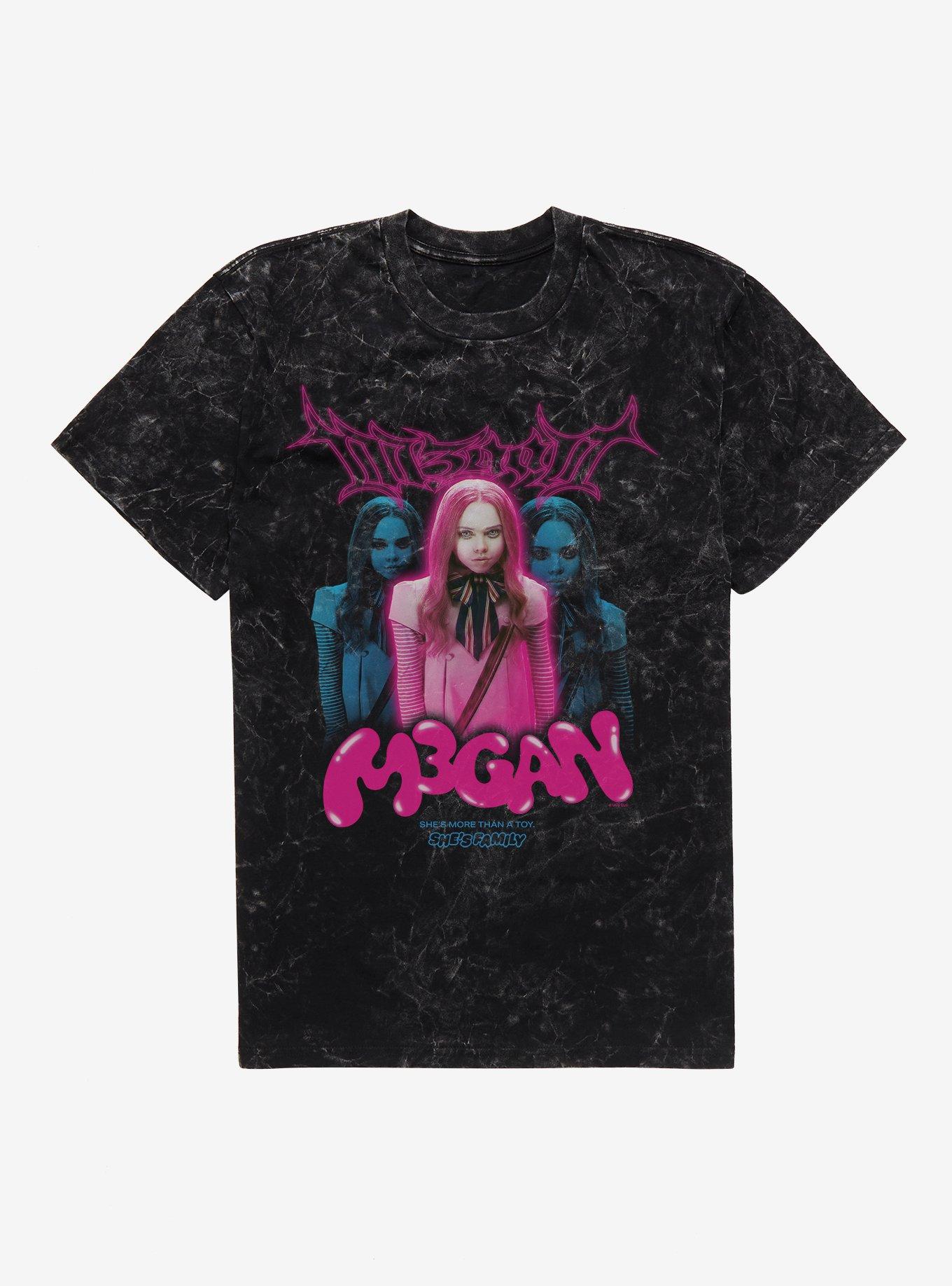 M3GAN She's Family Mineral Wash T-Shirt | Trending Graphic Tee For Fans