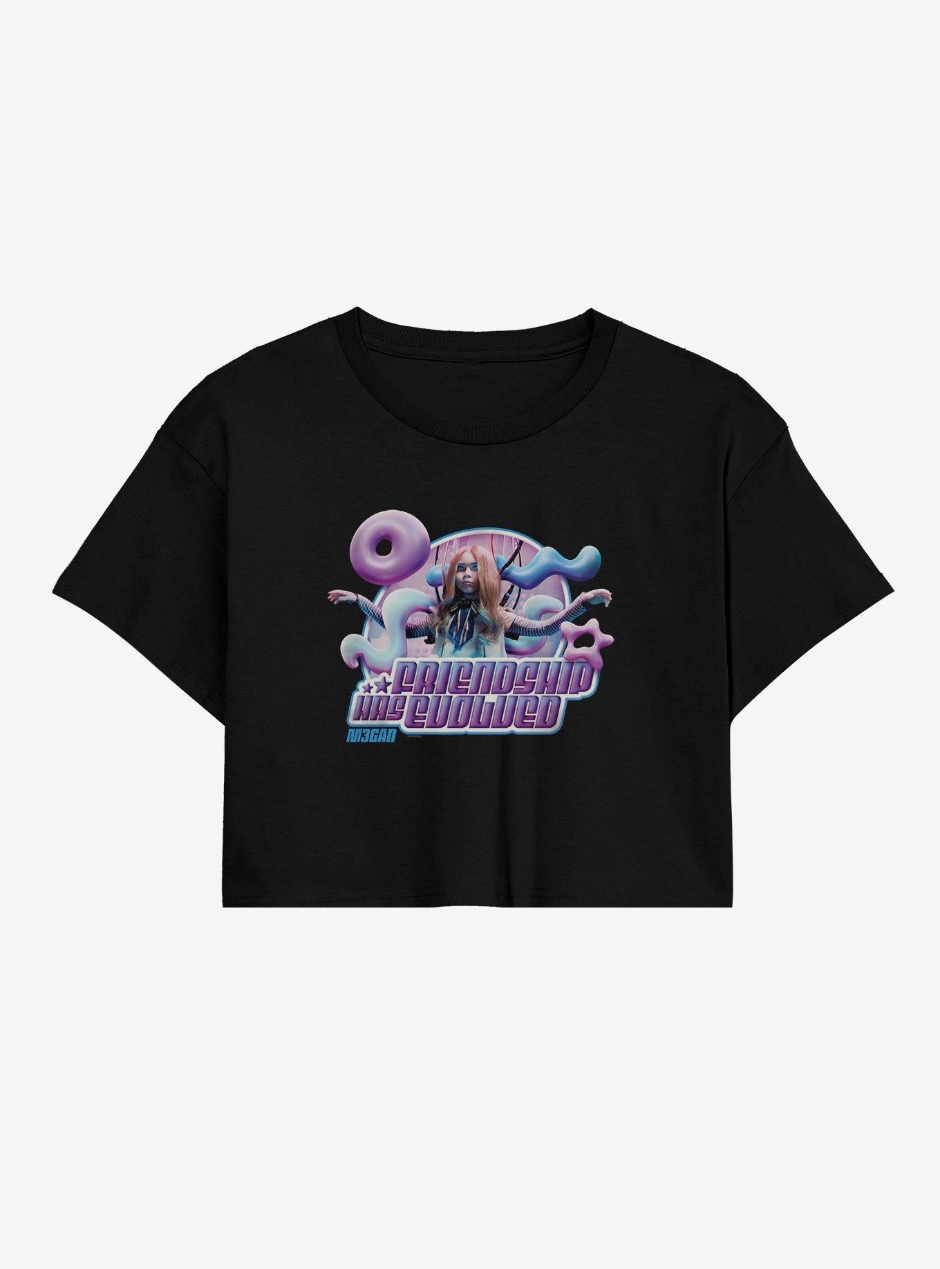 M3GAN Friendship Has Evolved Girls Crop T-Shirt | Trending Graphic Tee For Fans