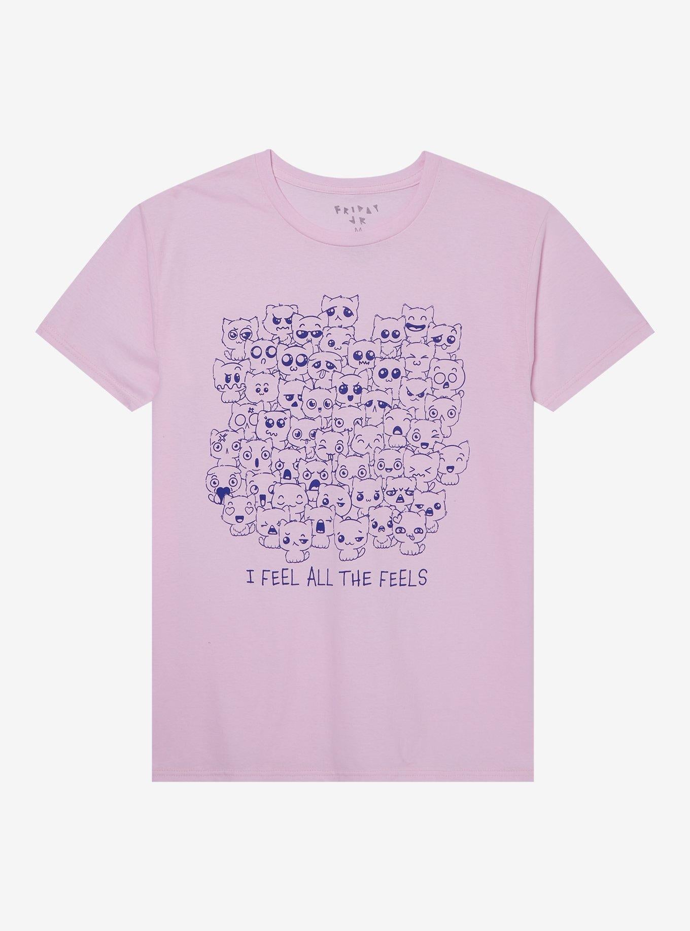 Cat All The Feels By Friday Jr T-Shirt | Trending Graphic Tee For Fans