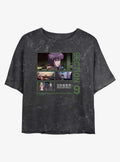 Ghost in the Shell Sectino 9 Collage Girls Mineral Wash Crop T-Shirt | Trending Graphic Tee For Fans