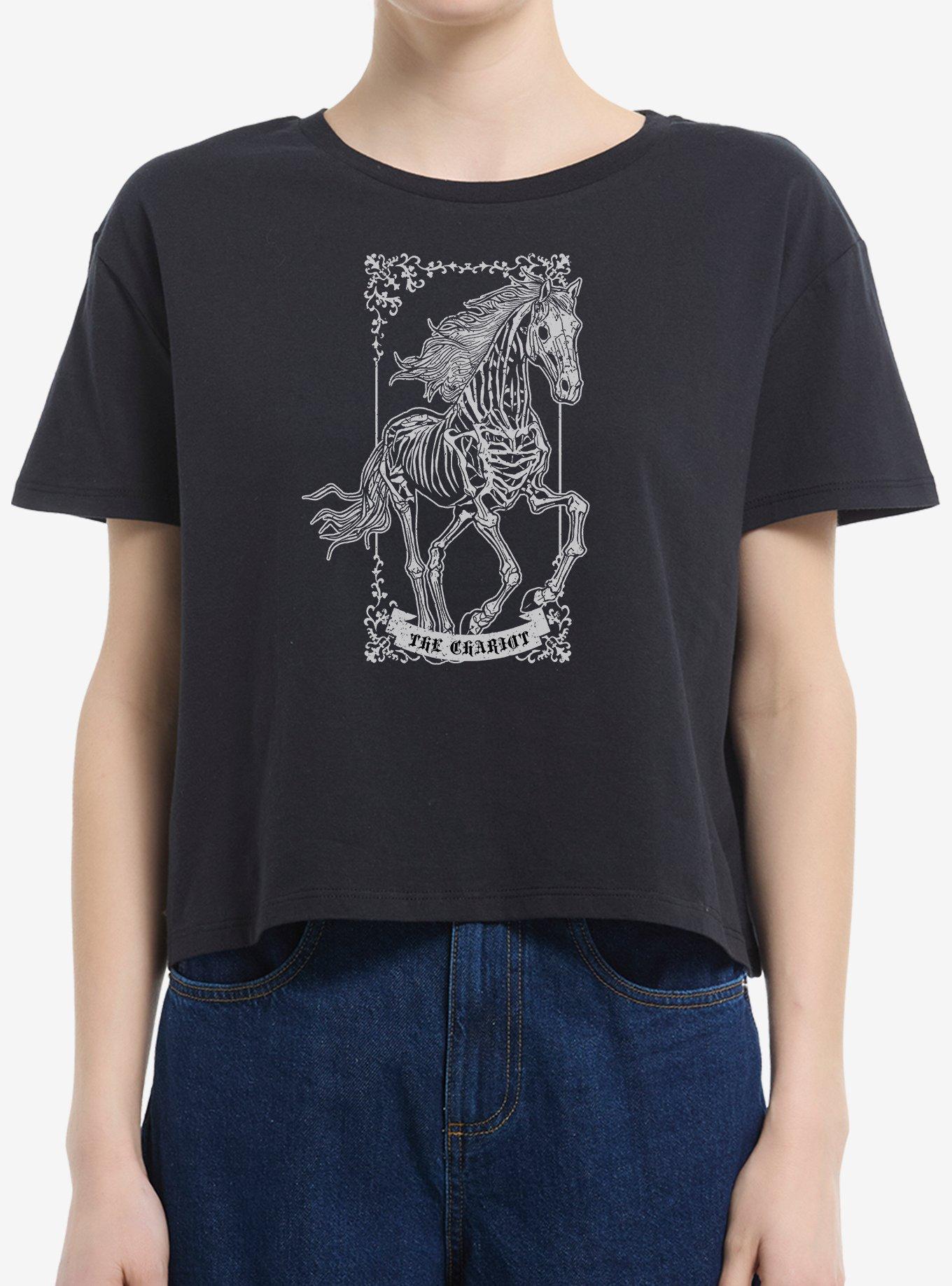 The Chariot Tarot Girls Boxy Crop T-Shirt | Trending Graphic Tee For Fans