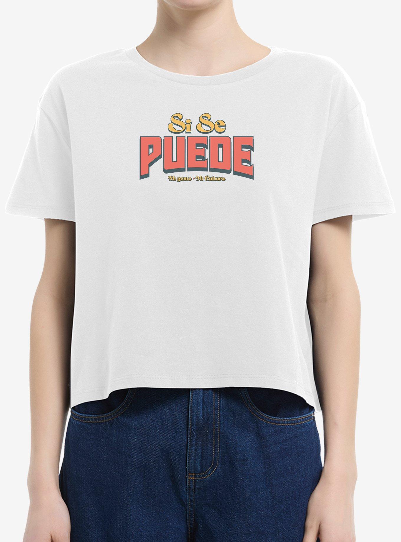 Si Se Puede Girls Boxy Crop T-Shirt | Trending Graphic Tee For Fans