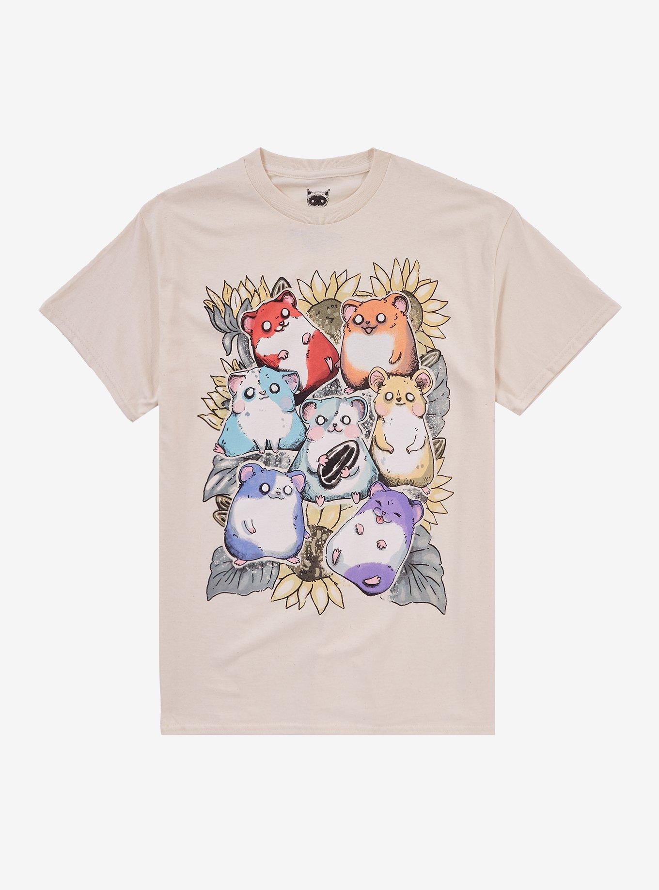 Rainbow Hamster Sunflower By Guild Of Calamity T-Shirt | Trending Graphic Tee For Fans