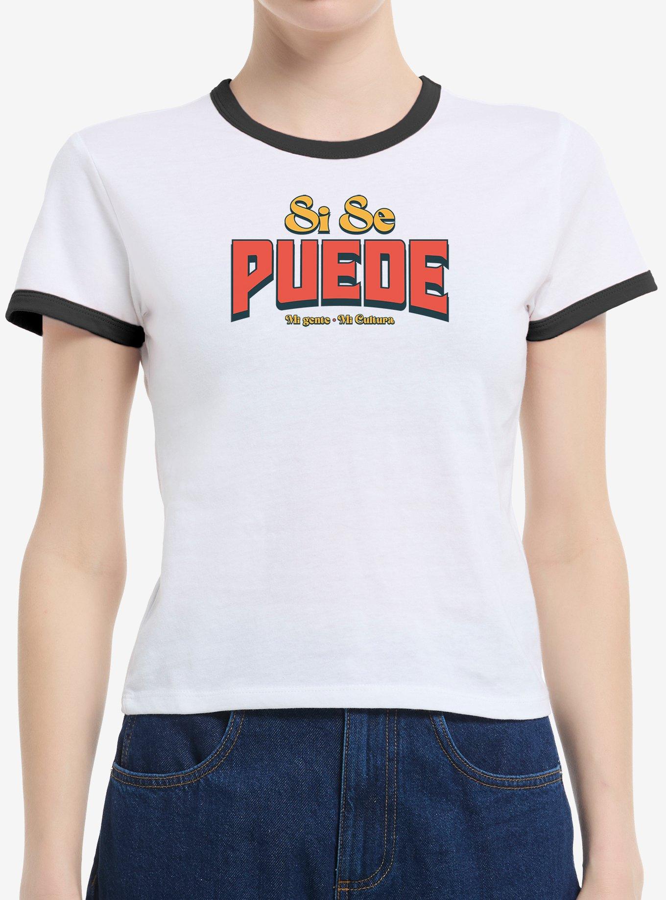 Si Se Puede Girls Ringer Crop T-Shirt | Trending Graphic Tee For Fans