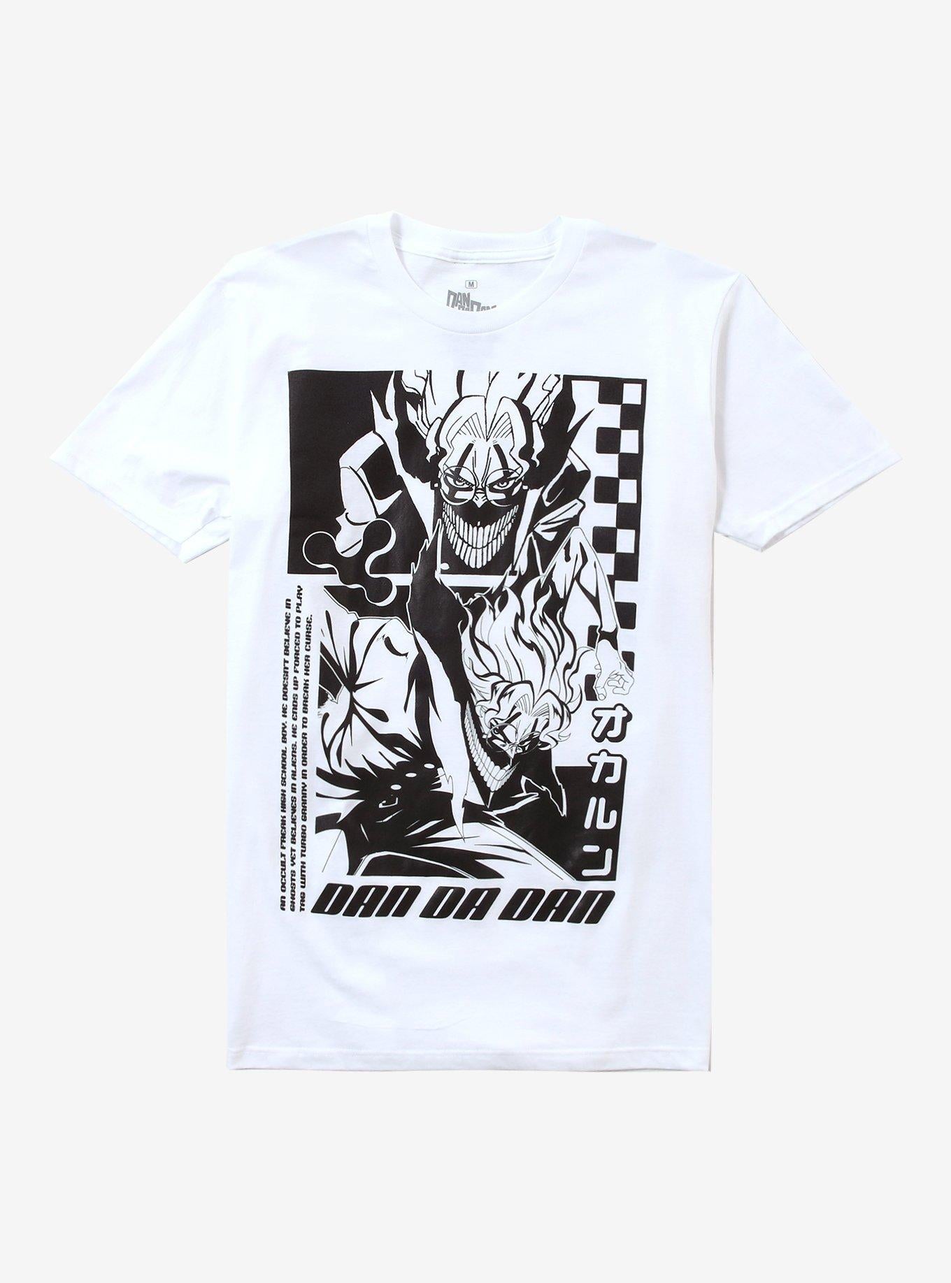Dandadan Okarun Black & White Jumbo Print T-Shirt | Trending Graphic Tee For Fans