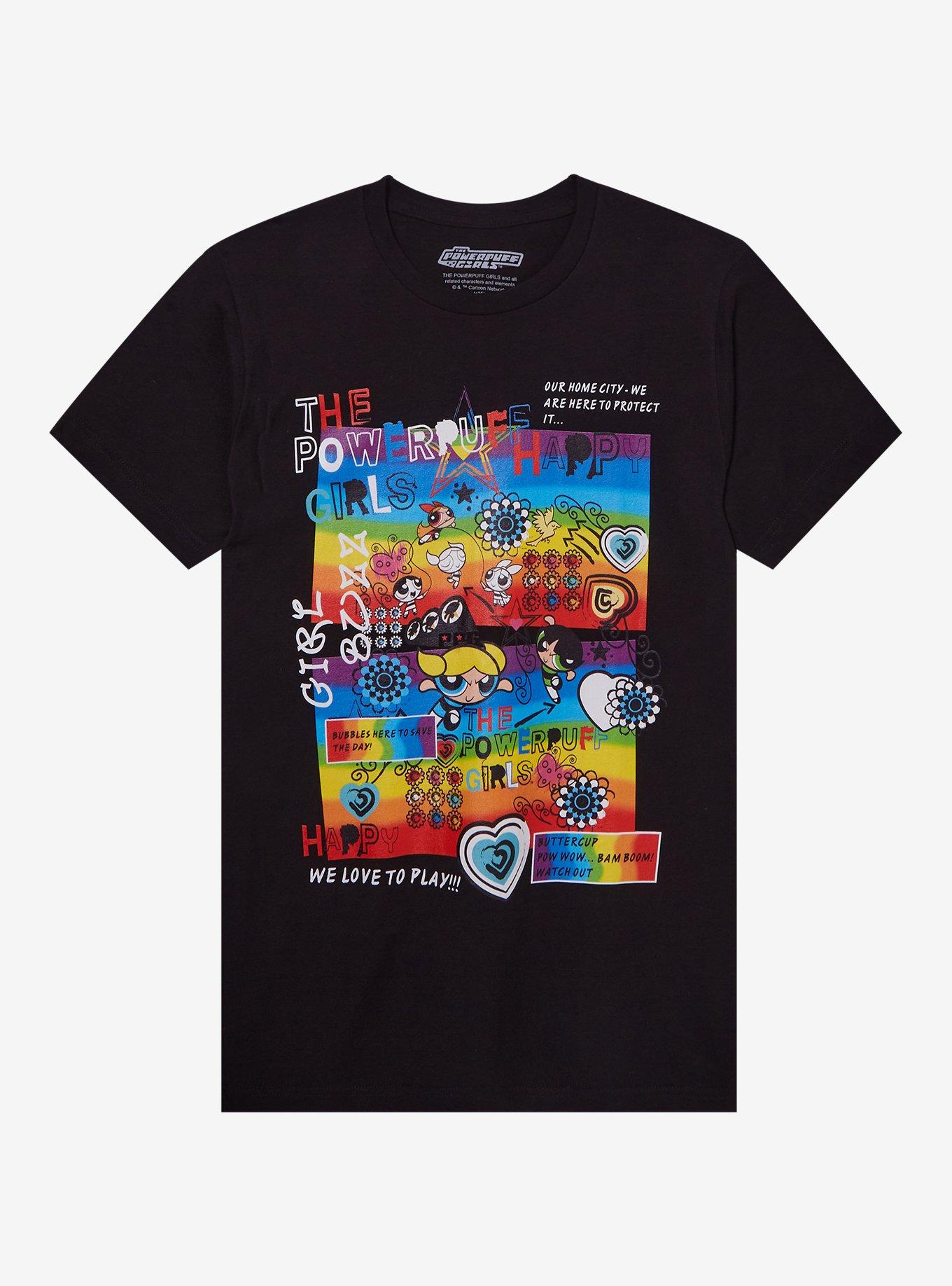The Powerpuff Girls Rainbow T-Shirt | Trending Graphic Tee For Fans