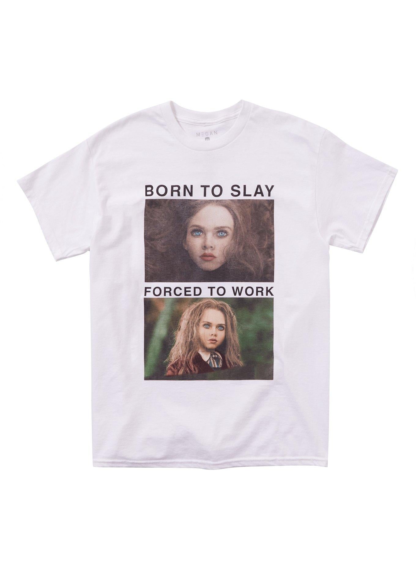 M3GAN 2.0 Born To Slay Forced To Work T-Shirt | Trending Graphic Tee For Fans