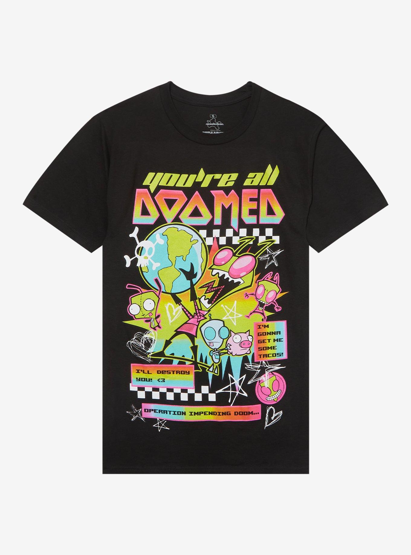 Invader Zim You're All Doomed Girls T-Shirt | Trending Graphic Tee For Fans