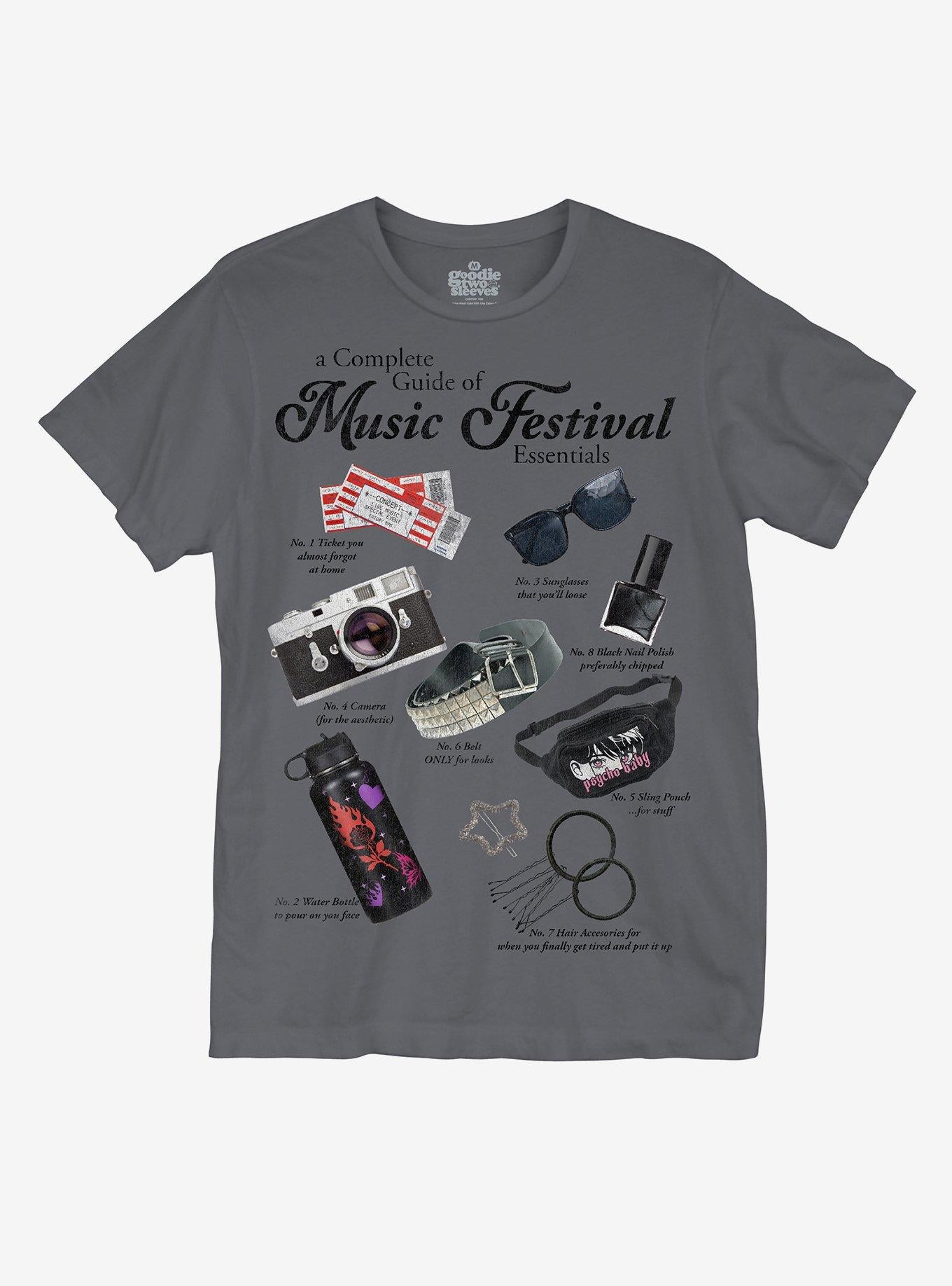Music Festival Essentials Guide Girls T-Shirt | Trending Graphic Tee For Fans
