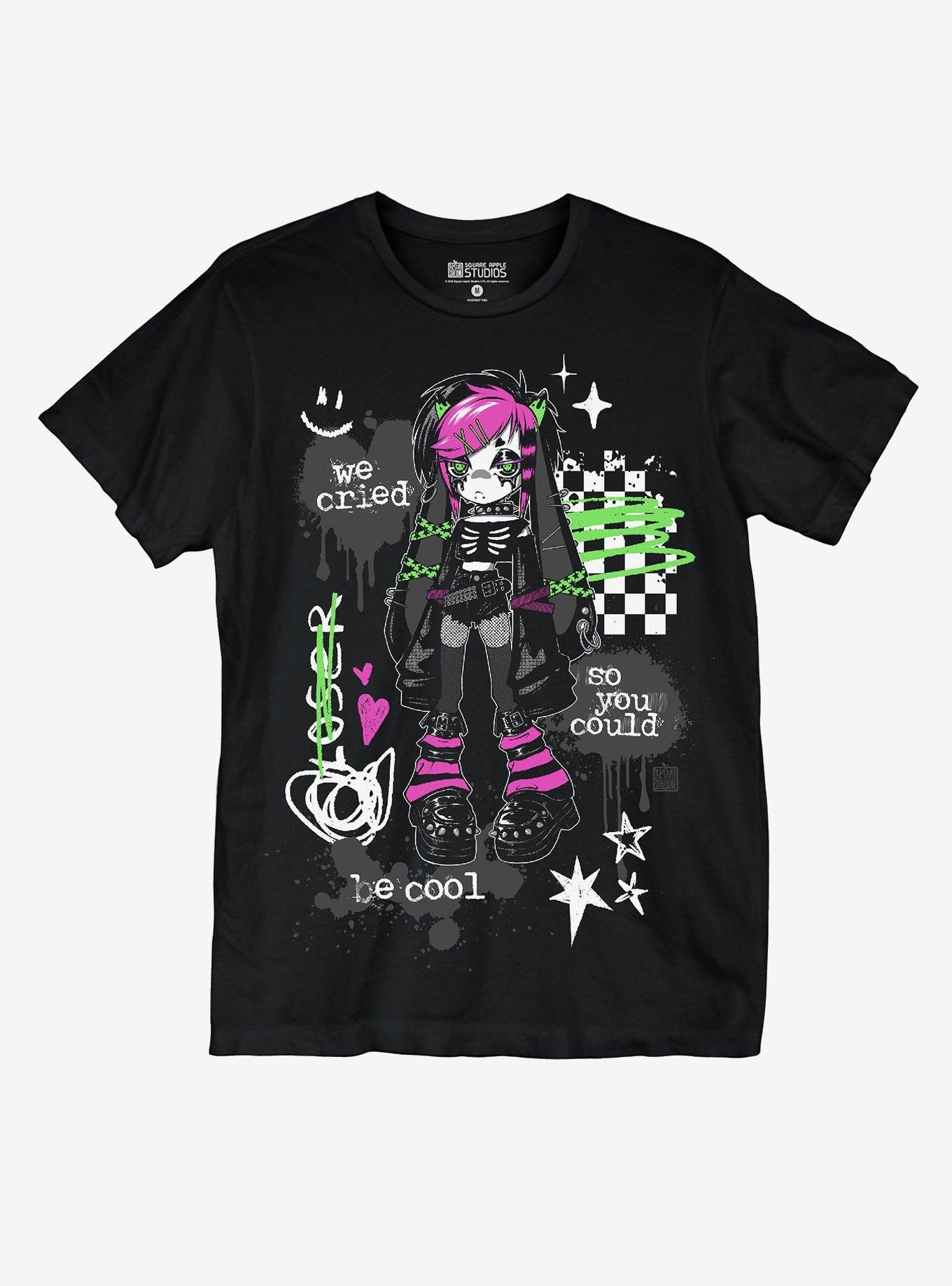 Crying Emo Girls By Square Apple Studios T-Shirt | Trending Graphic Tee For Fans
