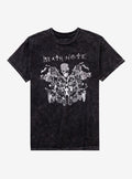 Death Note Silver Foil Filigree Dark Wash Girls T-Shirt | Trending Graphic Tee For Fans