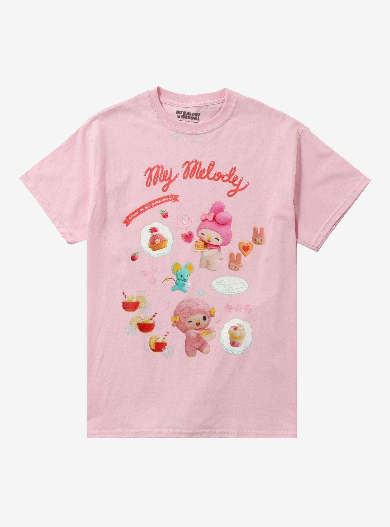 My Melody & Kuromi Snack Friends Girls T-Shirt | Trending Graphic Tee For Fans