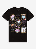 Hello Kitty And Friends Halloween Portraits Puff Print Girls T-Shirt | Trending Graphic Tee For Fans