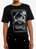IT Welcome To Derry Pennywise Portrait Crop Girls T-Shirt | Trending Graphic Tee For Fans