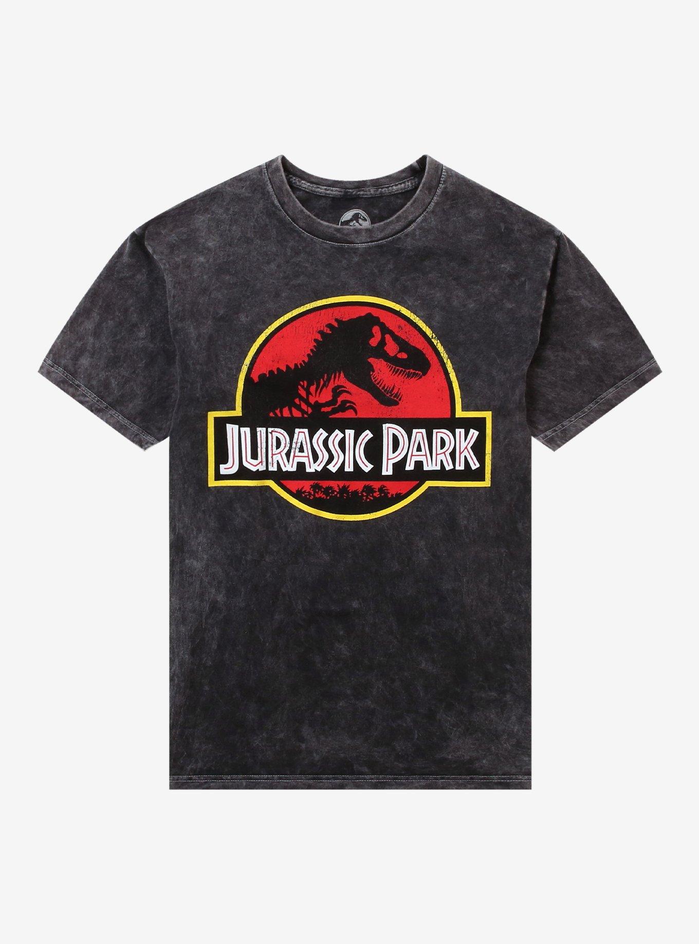 Jurassic Park Logo Mineral Wash T-Shirt | Trending Graphic Tee For Fans