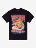 We're Done Food By Goodie Two Sleeves T-Shirt | Trending Graphic Tee For Fans
