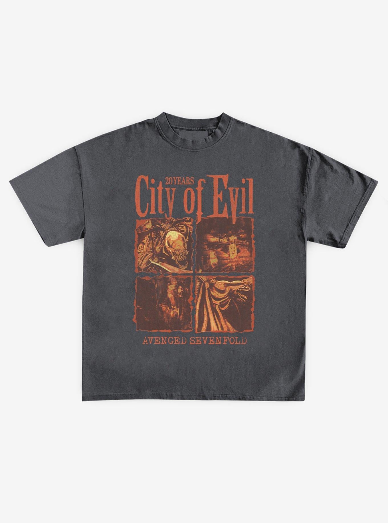 Avenged Sevenfold City Of Evil 20th Anniversary Two-Sided T-Shirt | Trending Graphic Tee For Fans