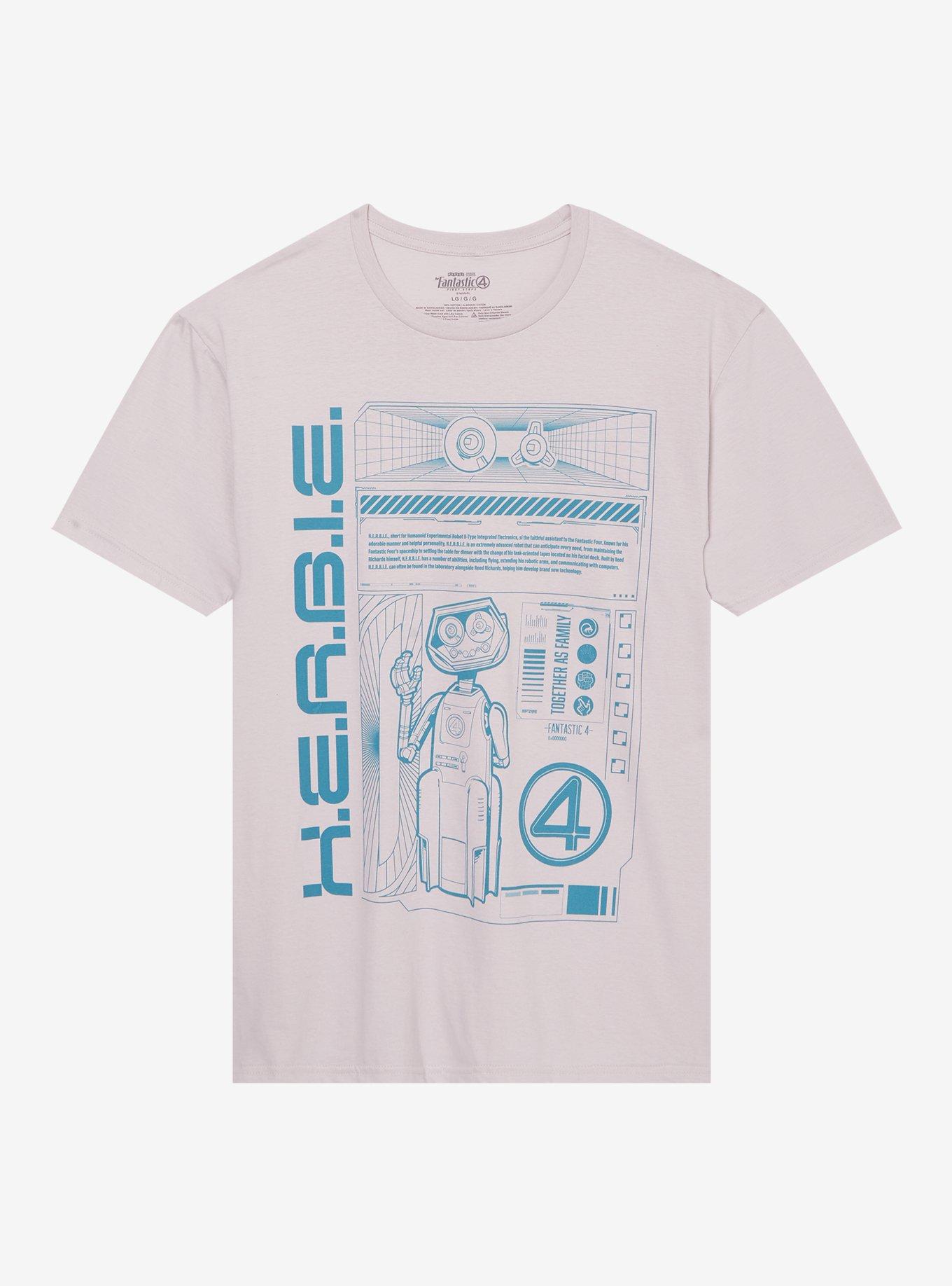 Marvel The Fantastic 4 First Steps H.E.R.B.I.E. T-Shirt | Trending Graphic Tee For Fans
