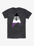 Star Trek Asexual Flag Logo Mineral Wash T-Shirt | Trending Graphic Tee For Fans