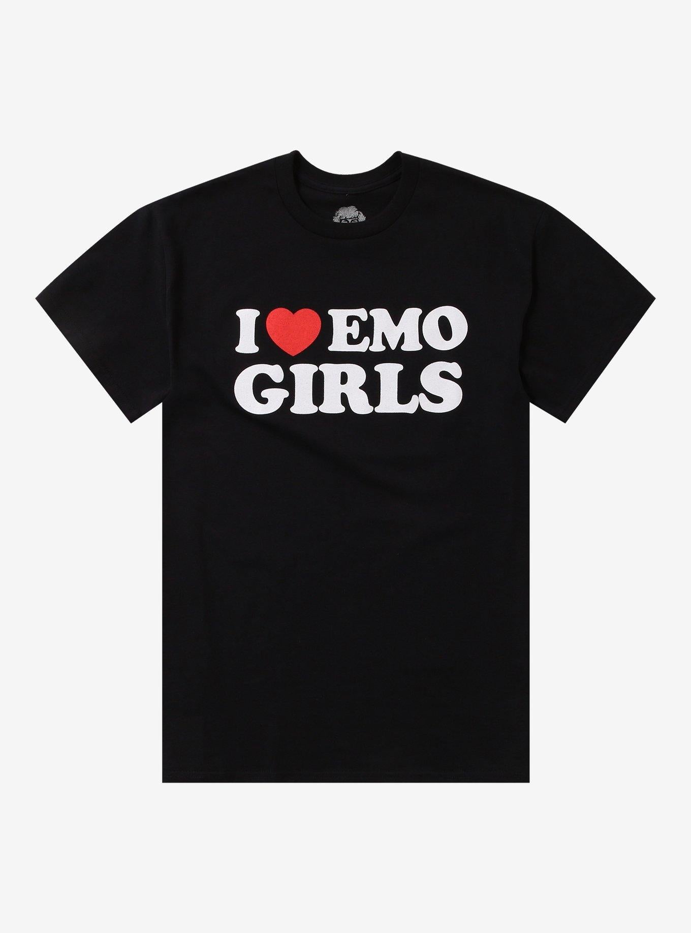 I Heart Emo Girls By Danny Duncan T-Shirt | Trending Graphic Tee For Fans