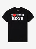 I Heart Emo Boys By Danny Duncan T-Shirt | Trending Graphic Tee For Fans