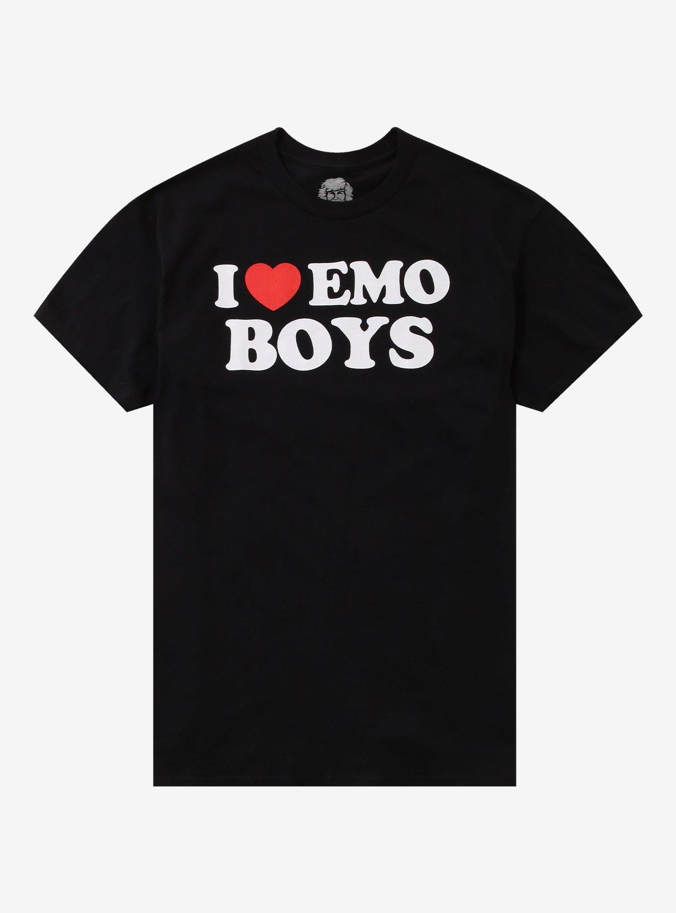 I Heart Emo Boys By Danny Duncan T-Shirt | Trending Graphic Tee For Fans