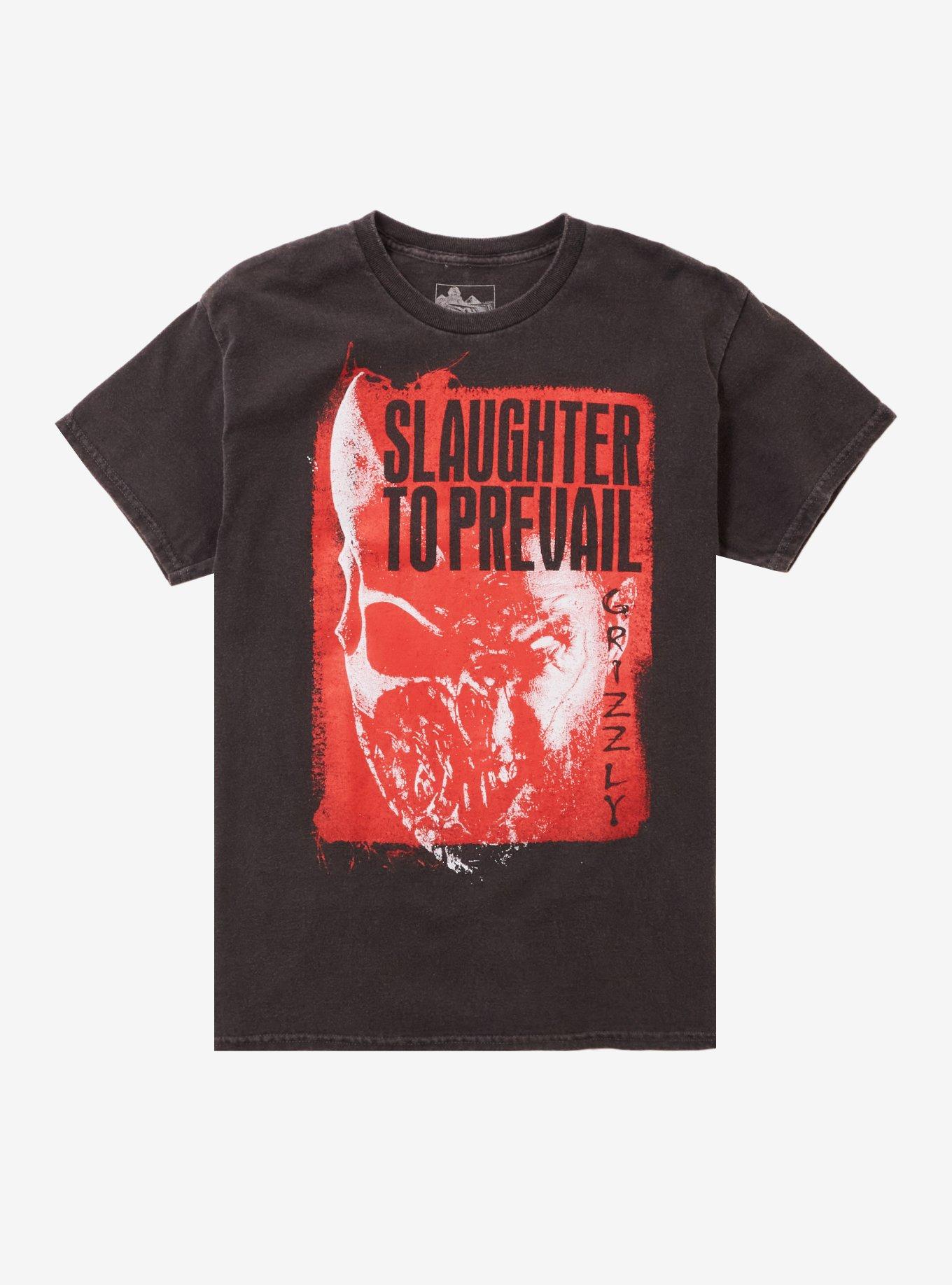 Slaughter To Prevail Grizzly Pigment-Dye Hot Topic Exclusive T-Shirt | Trending Graphic Tee For Fans