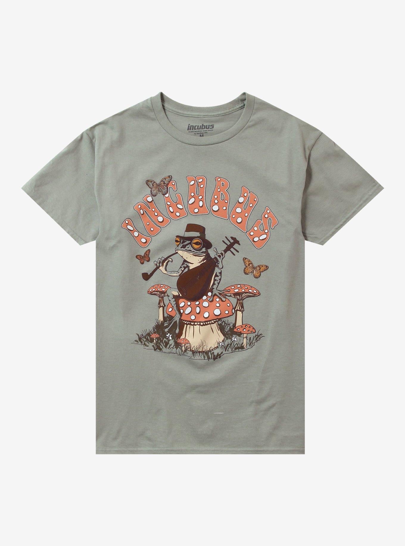 Incubus Mushroom Frog Boyfriend Fit Girls T-Shirt | Trending Graphic Tee For Fans