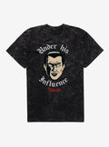 Universal Monsters Dracula Under His Influence Mineral Wash T-Shirt | Trending Graphic Tee For Fans
