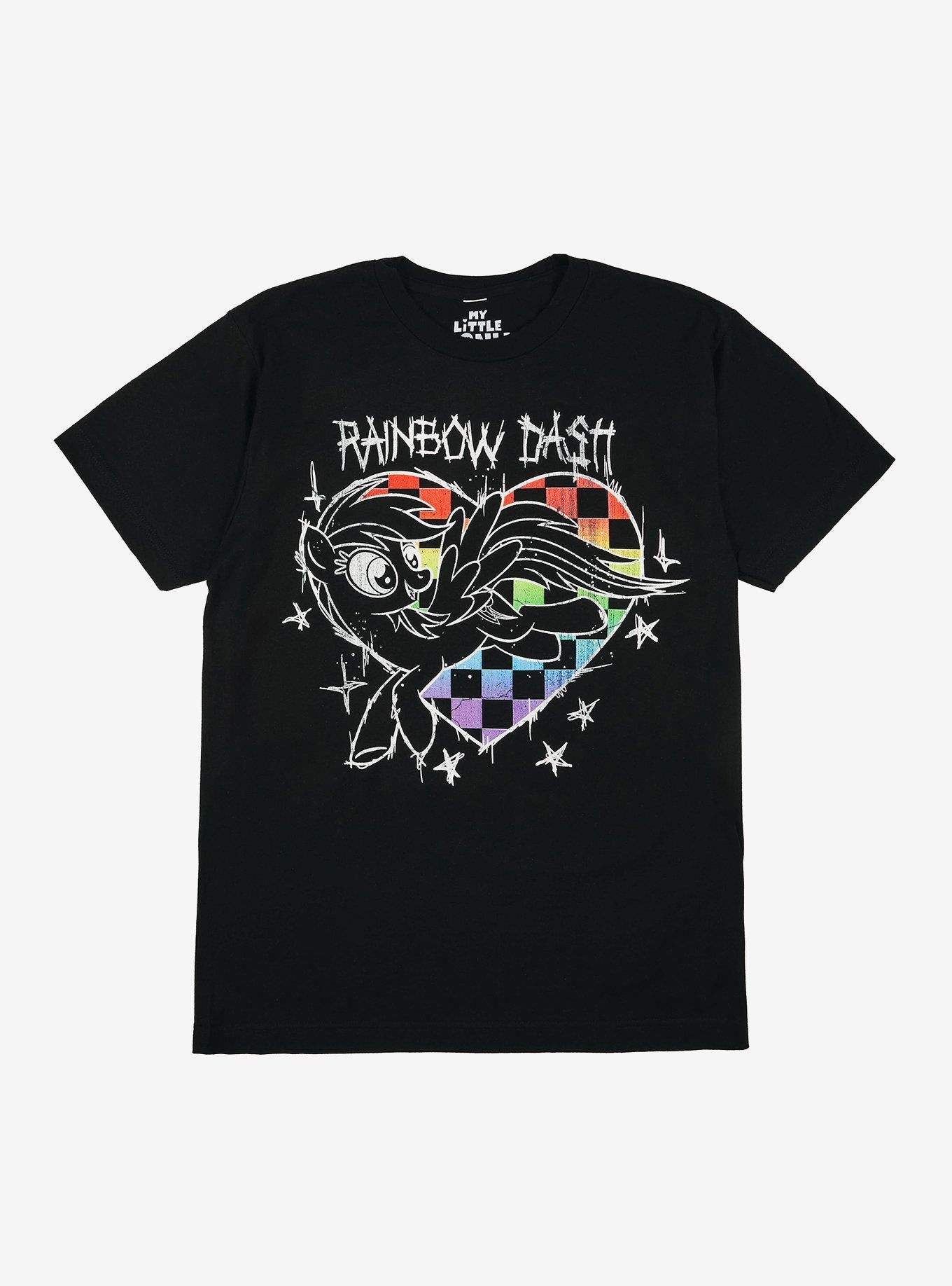 My Little Pony Friendship Is Magic Rainbow Dash Heart Girls T-Shirt | Trending Graphic Tee For Fans