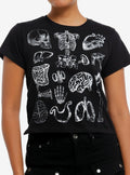 Anatomy Grid Girls Baby By Goodie Two Sleeves T-Shirt | Trending Graphic Tee For Fans