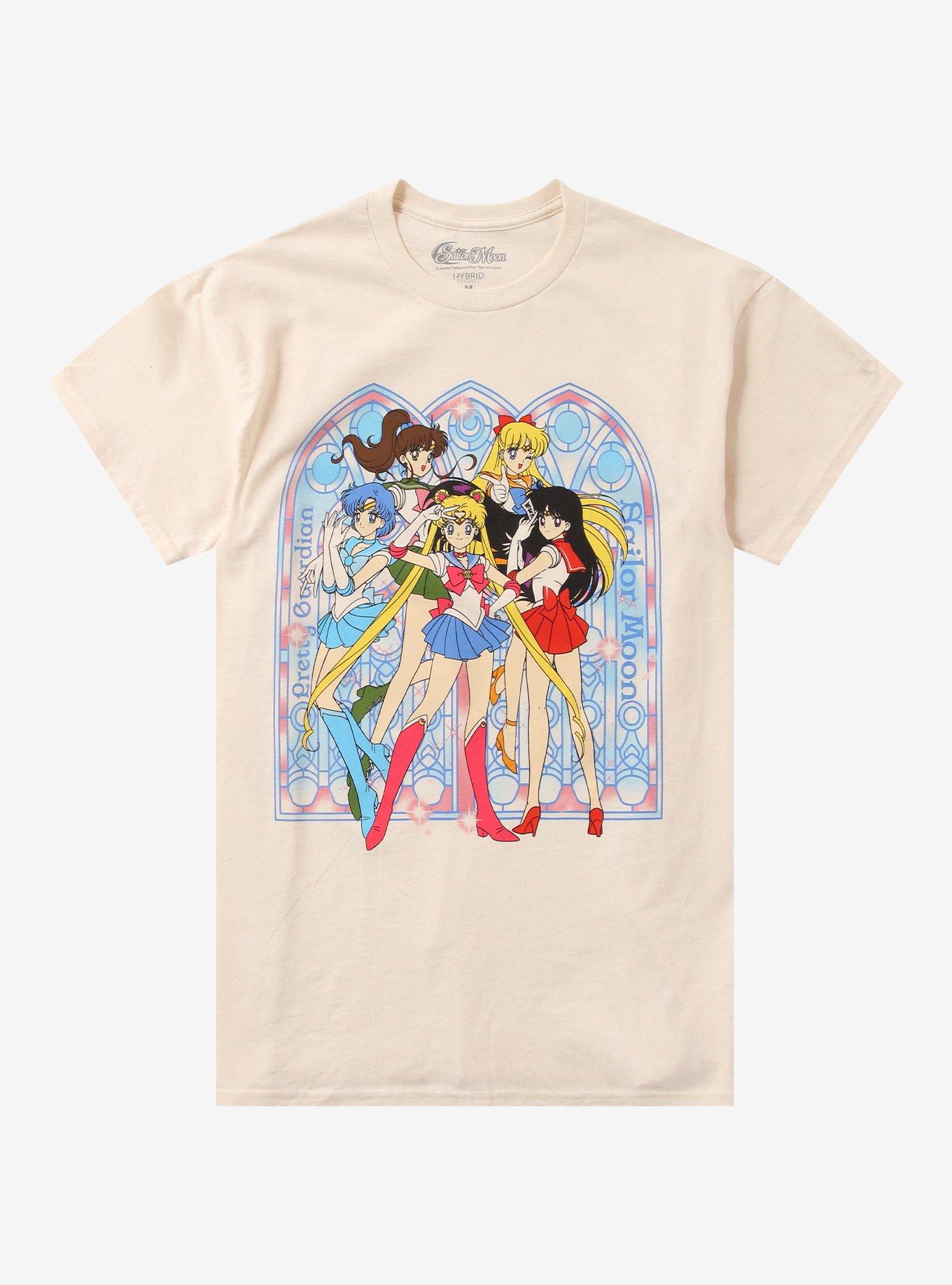 Pretty Guardian Sailor Moon Stained Glass Girls T-Shirt | Trending Graphic Tee For Fans