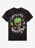 Invader Zim GIR Cupcakes Mineral Wash Girls T-Shirt | Trending Graphic Tee For Fans