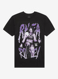 WWE Rhea Ripley Kicking Portrait Girls T-Shirt | Trending Graphic Tee For Fans