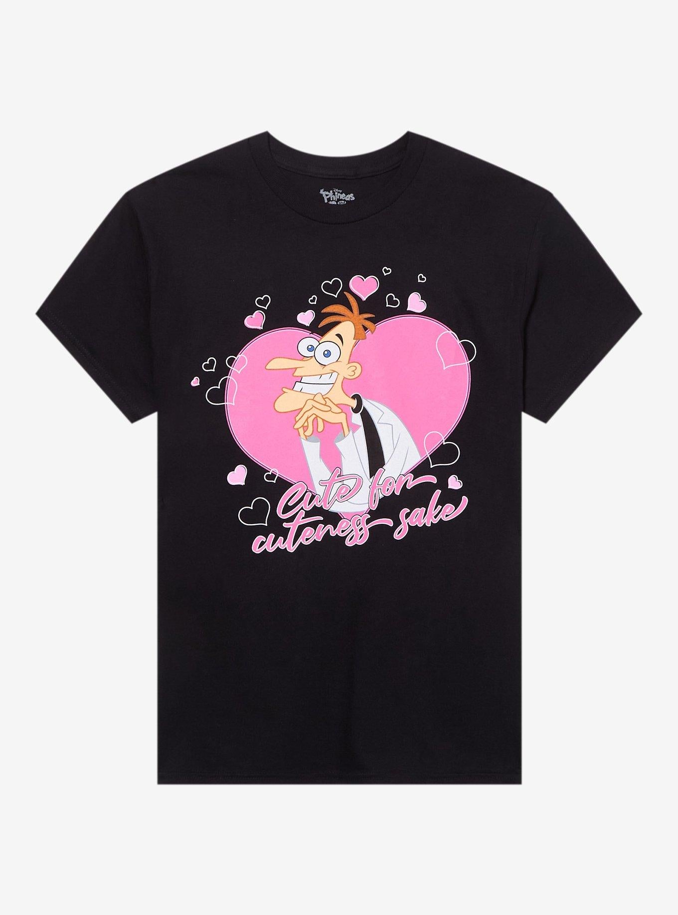 Disney Phineas And Ferb Doofenshmirtz Heart T-Shirt | Trending Graphic Tee For Fans