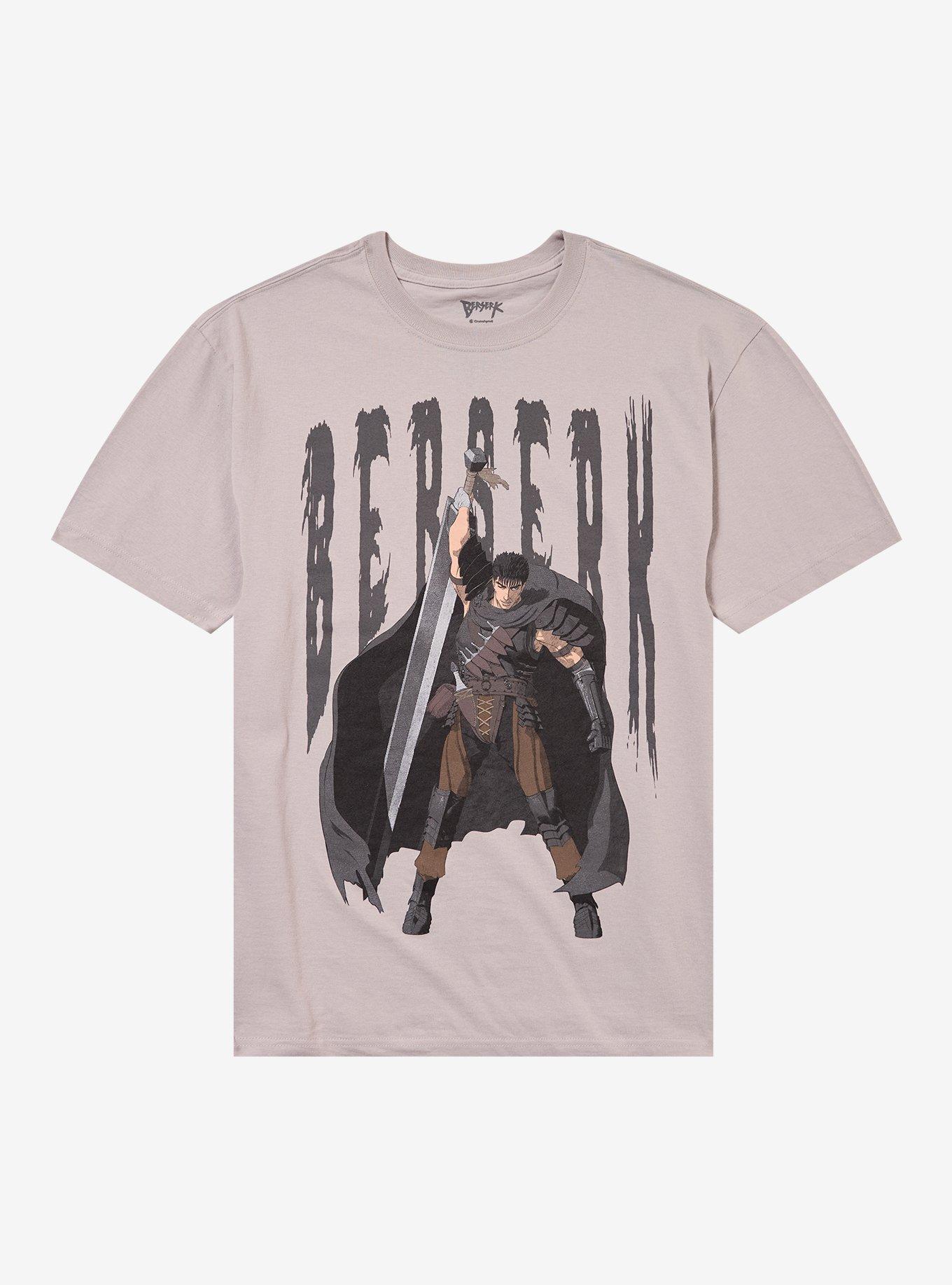 Berserk Guts Jumbo Print Beige T-Shirt | Trending Graphic Tee For Fans