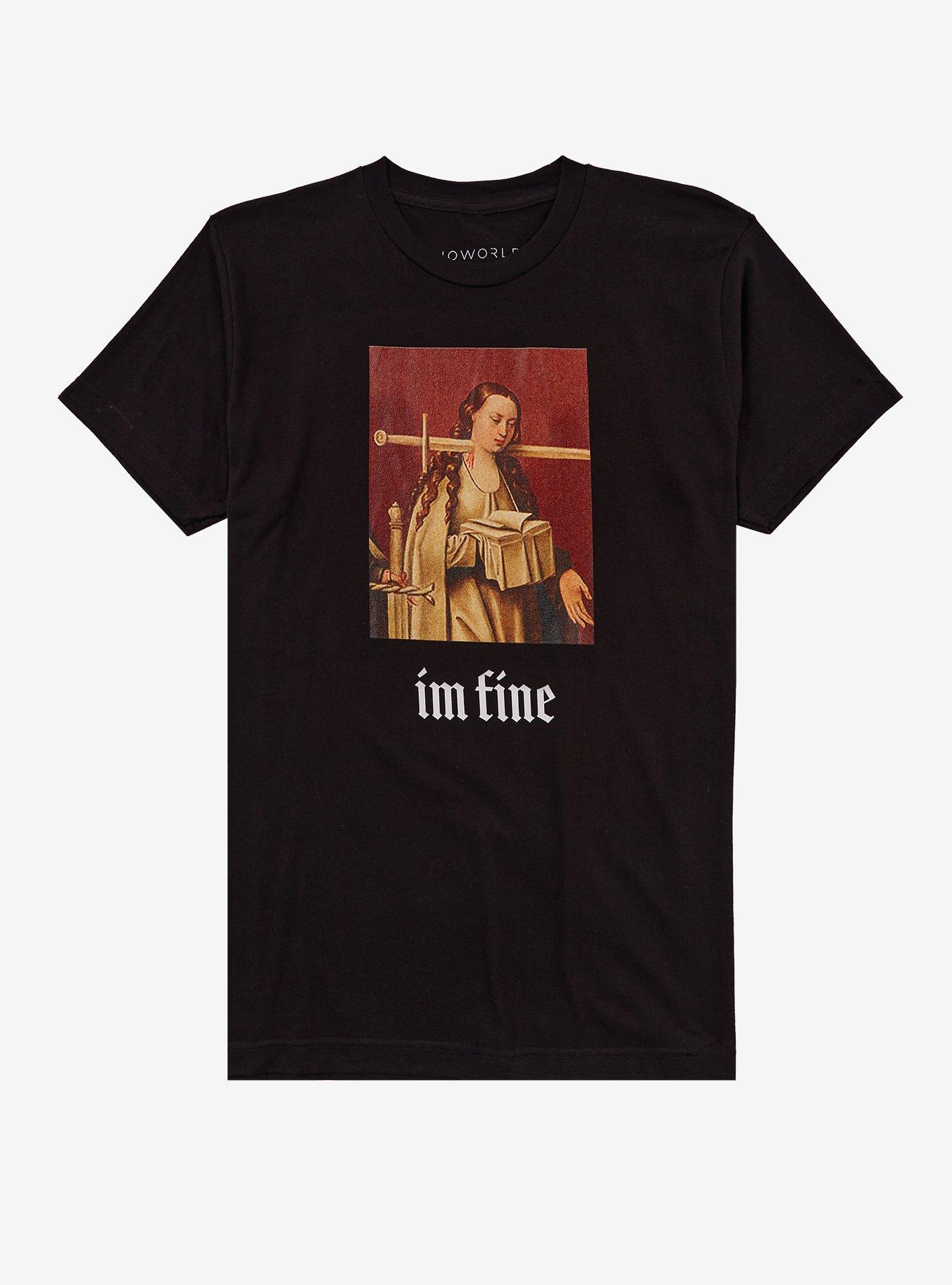 I'm Fine Portrait Painting T-Shirt | Trending Graphic Tee For Fans