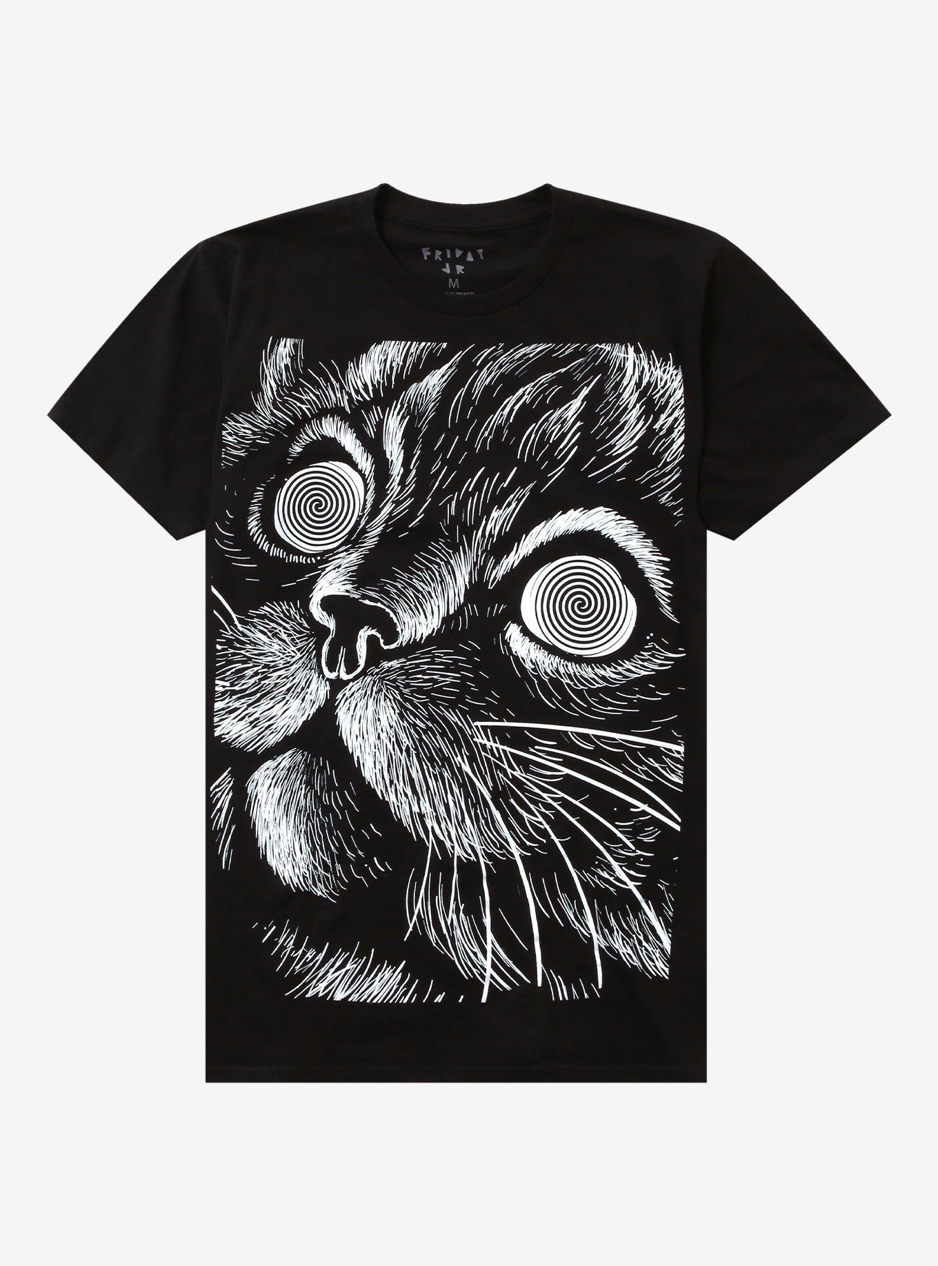 Spiral Cat Eyes Jumbo Print By Friday Jr. T-Shirt | Trending Graphic Tee For Fans