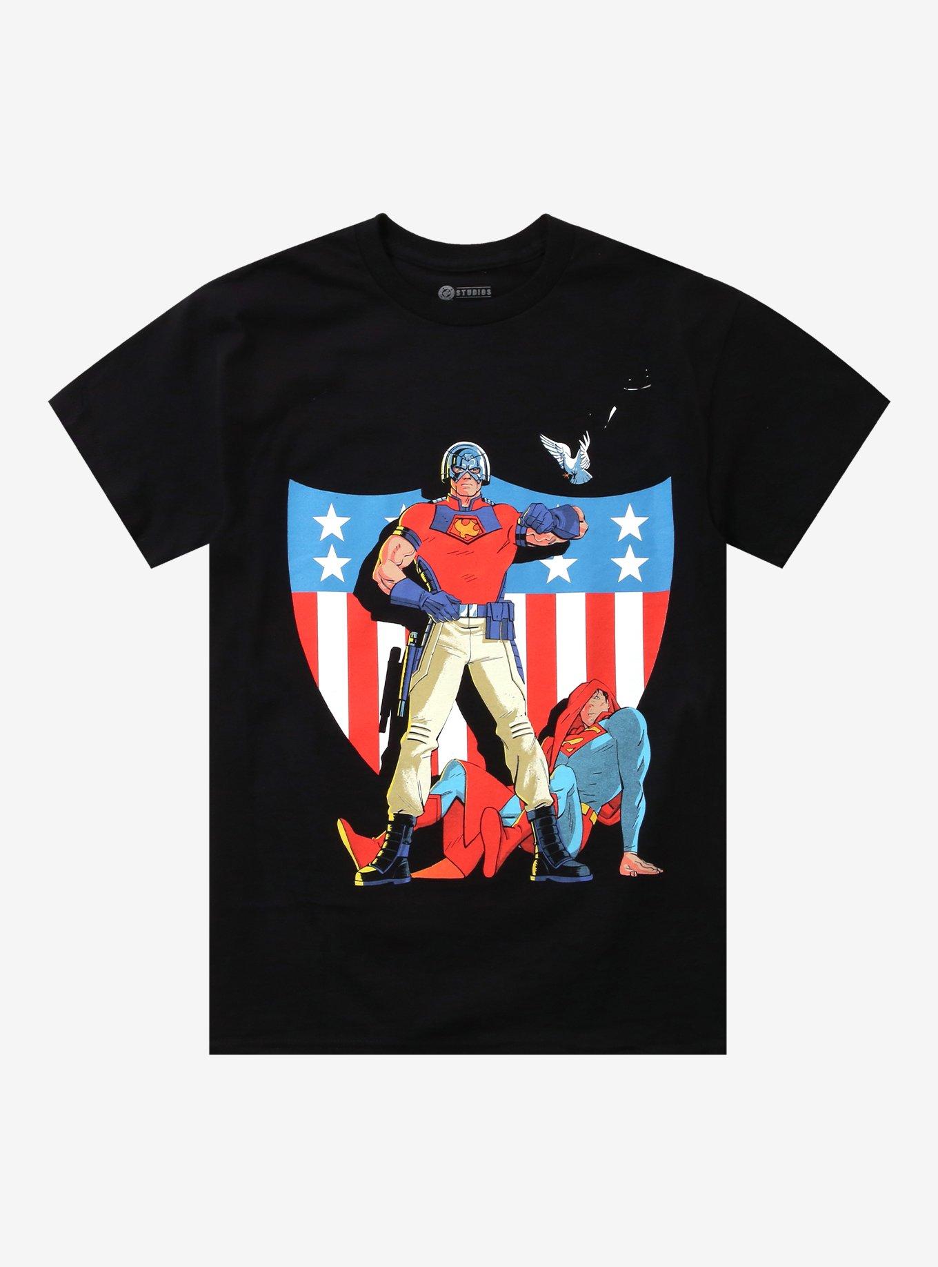 DC Comics Peacemaker & Superman T-Shirt | Trending Graphic Tee For Fans