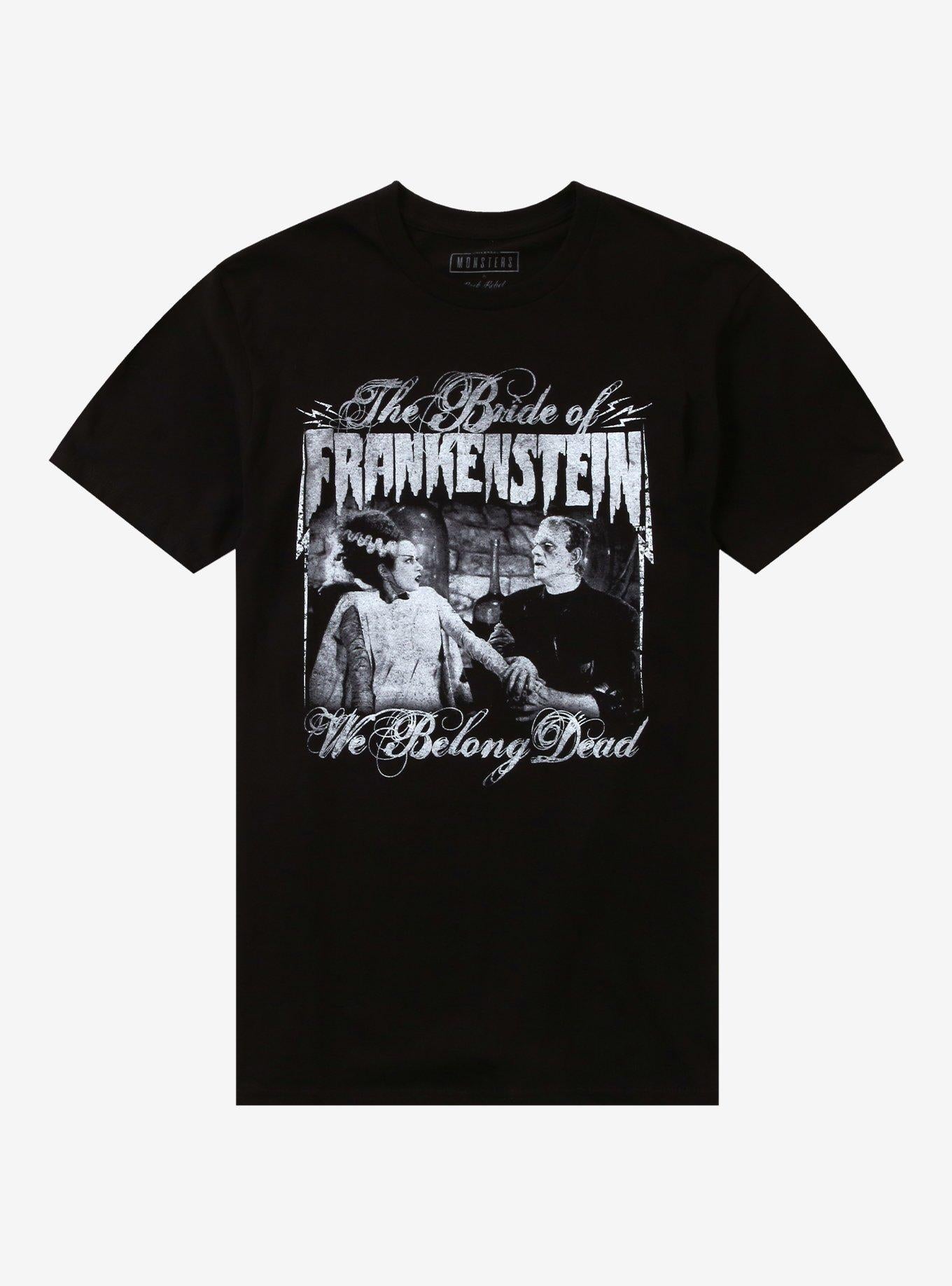 Rock Rebel Universal Monsters The Bride Of Frankenstein Belong Dead T-Shirt | Trending Graphic Tee For Fans