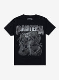 Pantera Dark Navy Blue Electrified Snake Skeleton T-Shirt | Trending Graphic Tee For Fans