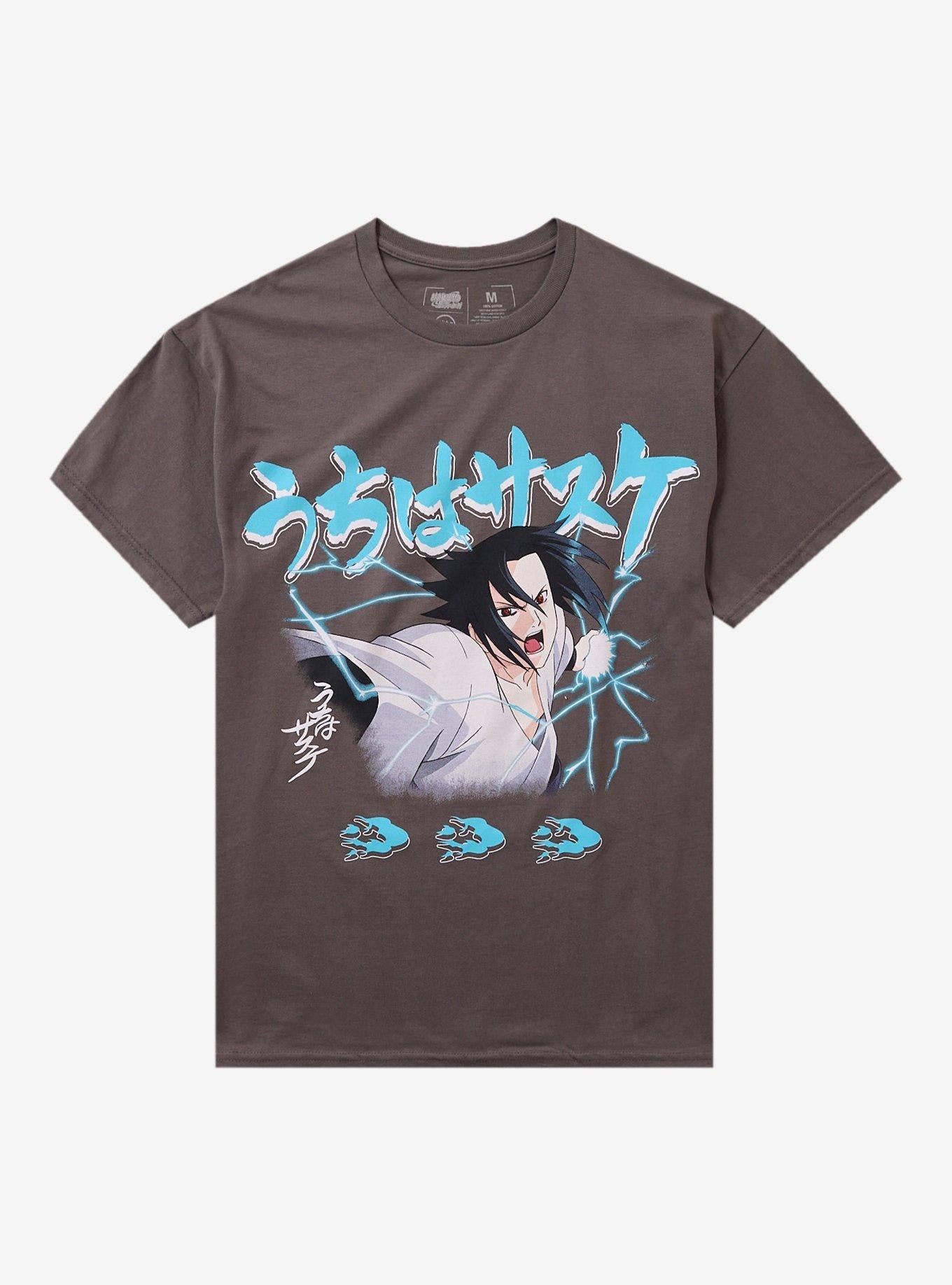 Naruto Shippuden Sasuke Electric Blue T-Shirt | Trending Graphic Tee For Fans