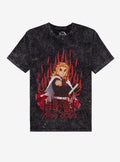 Demon Slayer Kimetsu No Yaiba Rengoku Flame Dark Wash T-Shirt | Trending Graphic Tee For Fans