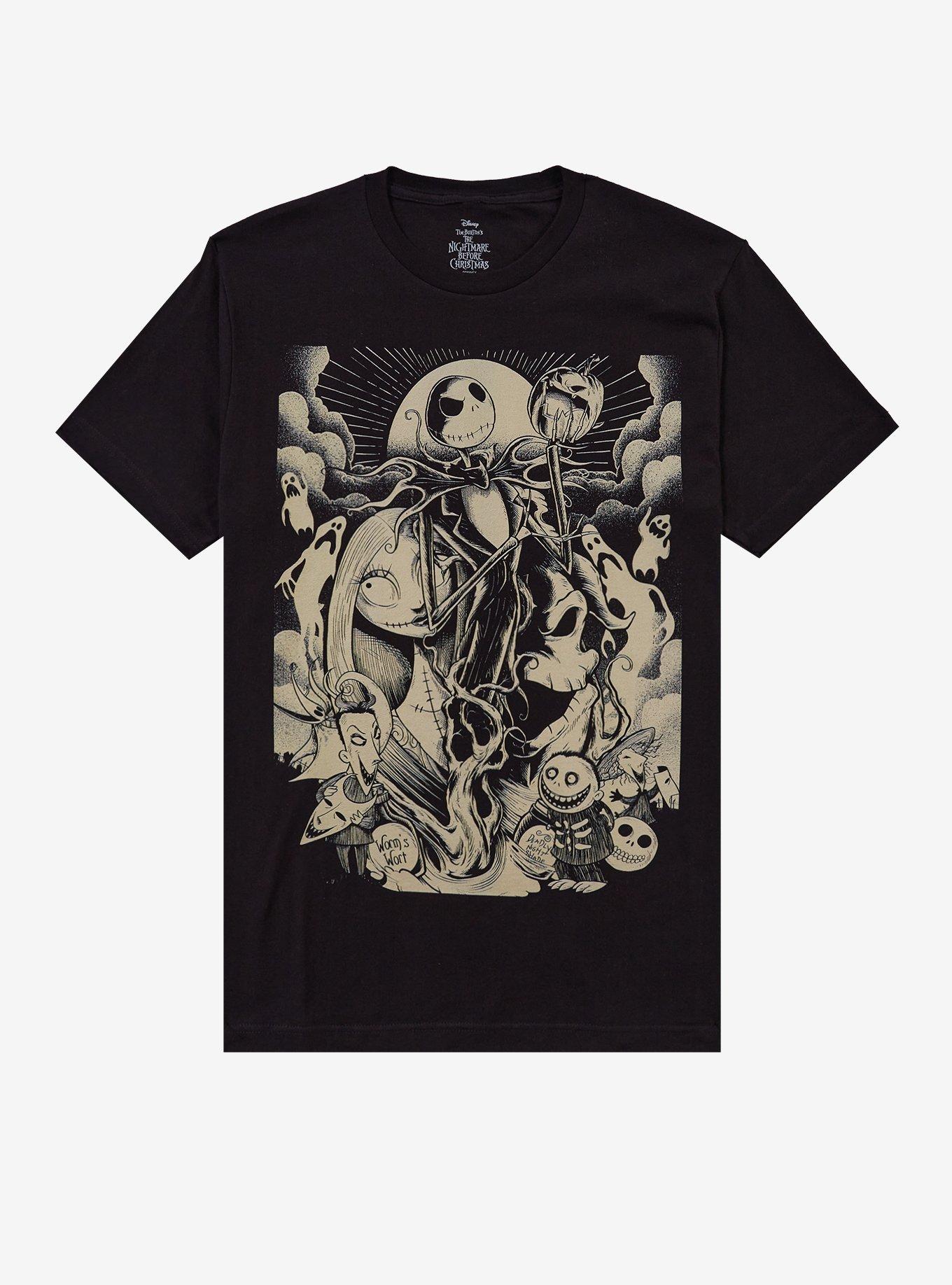 The Nightmare Before Christmas Tonal Group Poster T-Shirt | Trending Graphic Tee For Fans