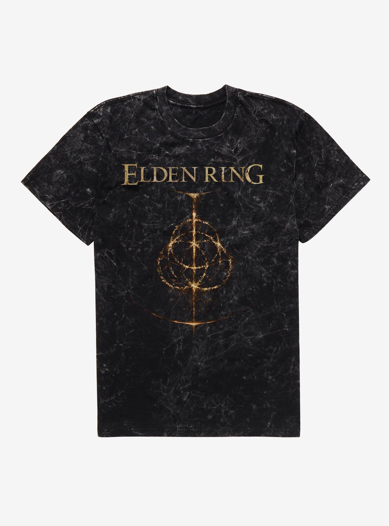 Elden Ring Logo Mineral Wash T-Shirt | Trending Graphic Tee For Fans