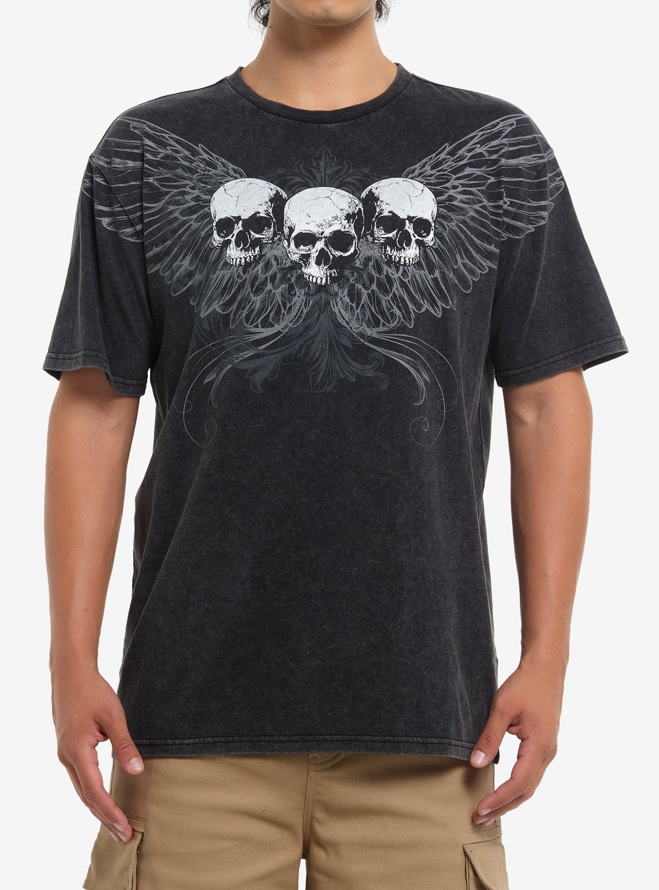 Silver Skull Trio T-Shirt | Trending Graphic Tee For Fans